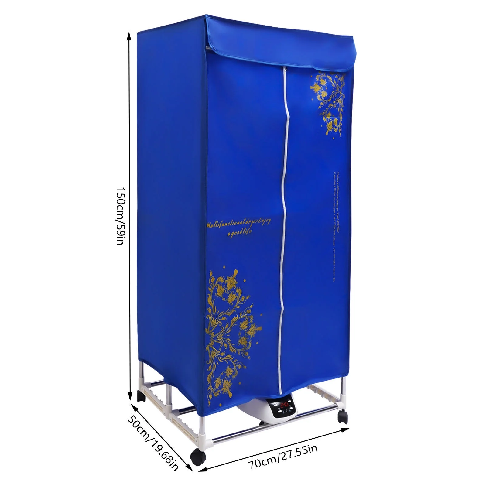 Oukaning Clothes Dryer Machine Portable Travel Electric Clothes Drying 5-layer 60-70℃