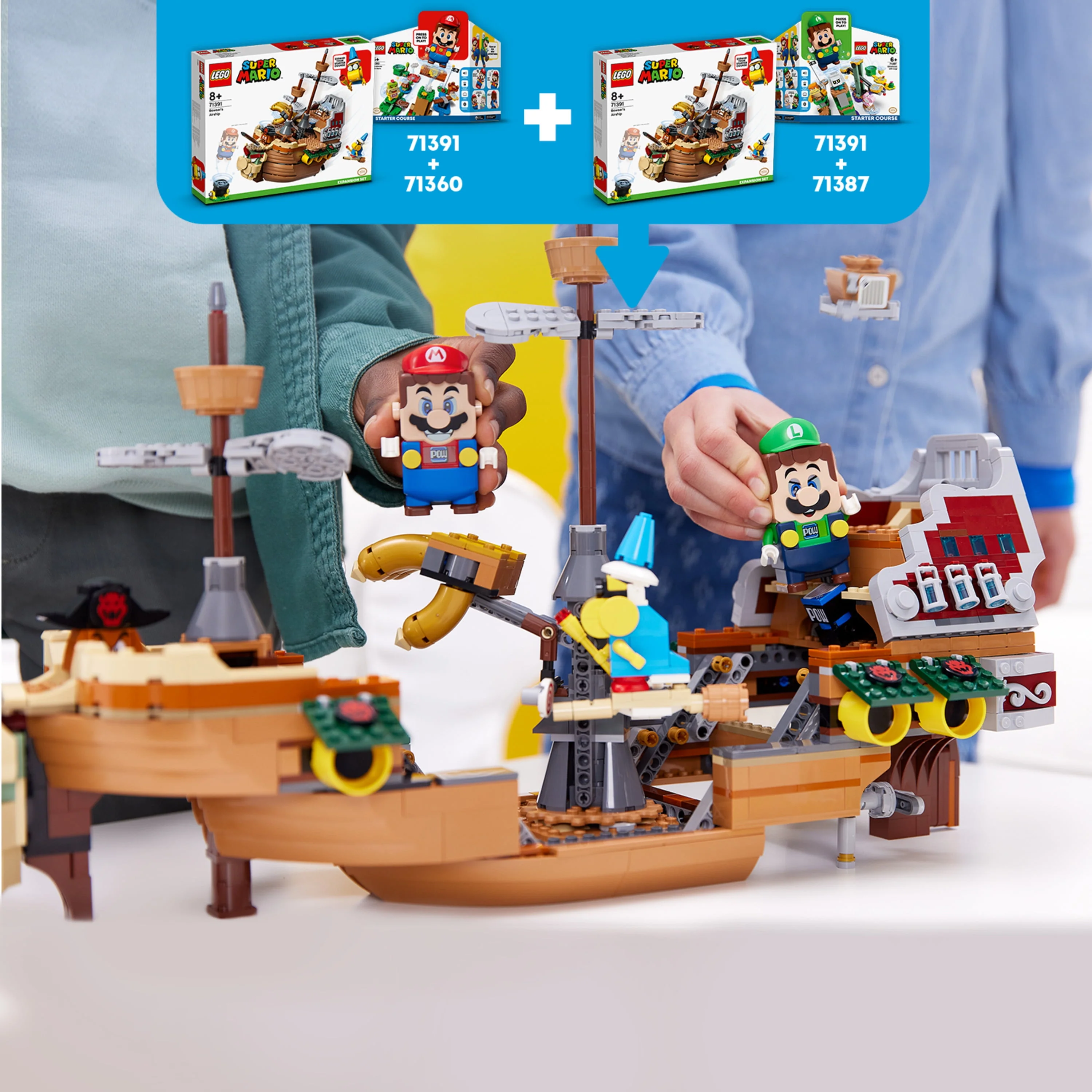 LEGO Super Mario Bowser's Airship Expansion Set 71391 Building Toy for Kids (1,152 Pieces)