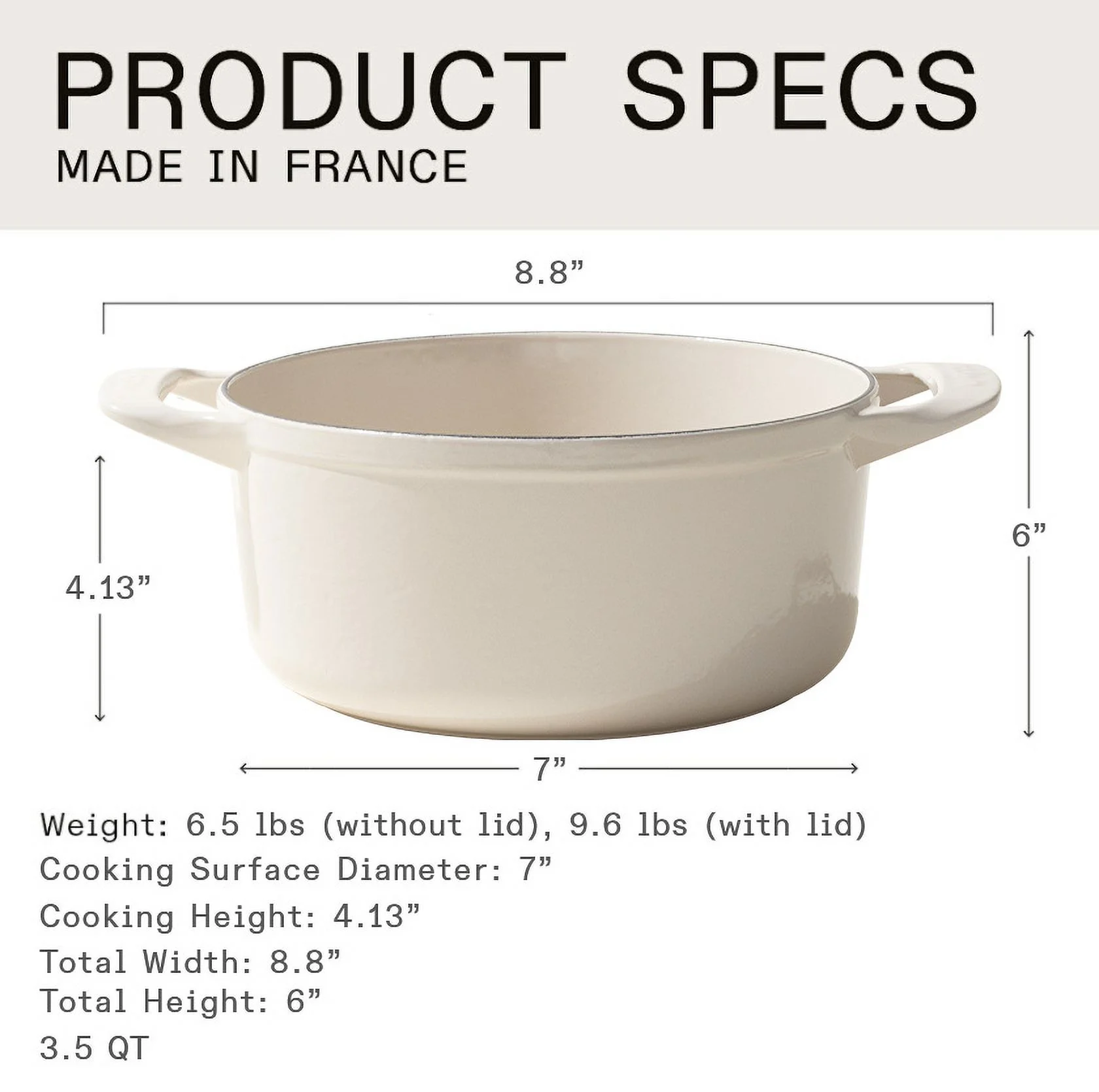 Made In Cookware - Dutch Oven 3.5 Quart - Red - Enameled Cast Iron - Exceptional Heat Retention & Durability - Professional Cookware