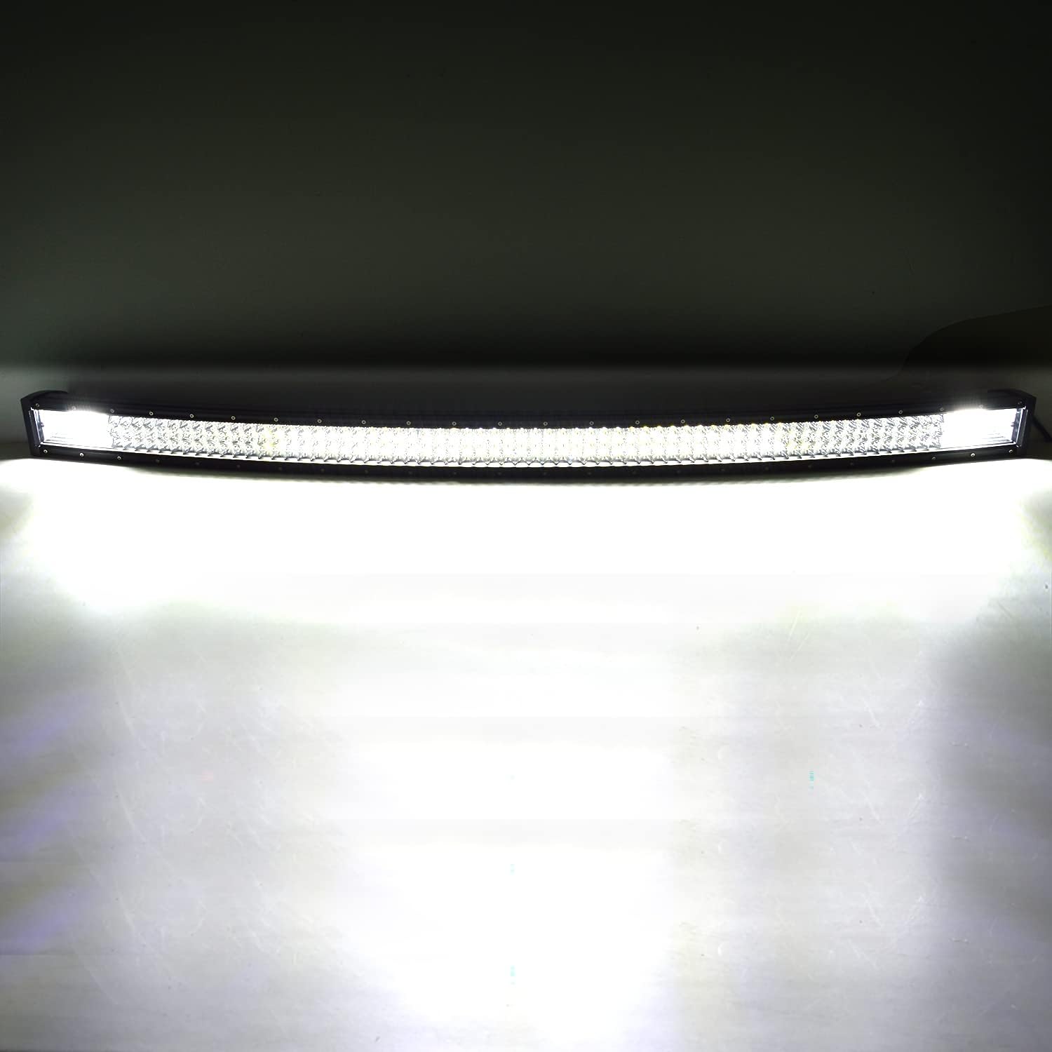 Willpower 50 inch Curved LED Light Bar 288W Double Spot Flood Combo Led Driving Fog Work Lightbar with Mounting Bracket for 4x4 Off Road Boat SUV UTE