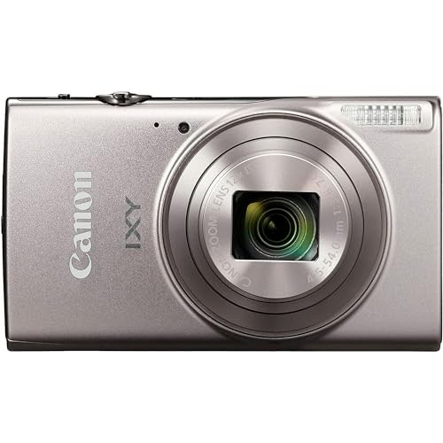 Canon PowerShot IXY 650 (ELPH 360) HS Compact Digital Camera 12x Optical Zoom IXY650 (Silver) Bundle + 64GB Memory Card + Camara Bag + Card Reader +