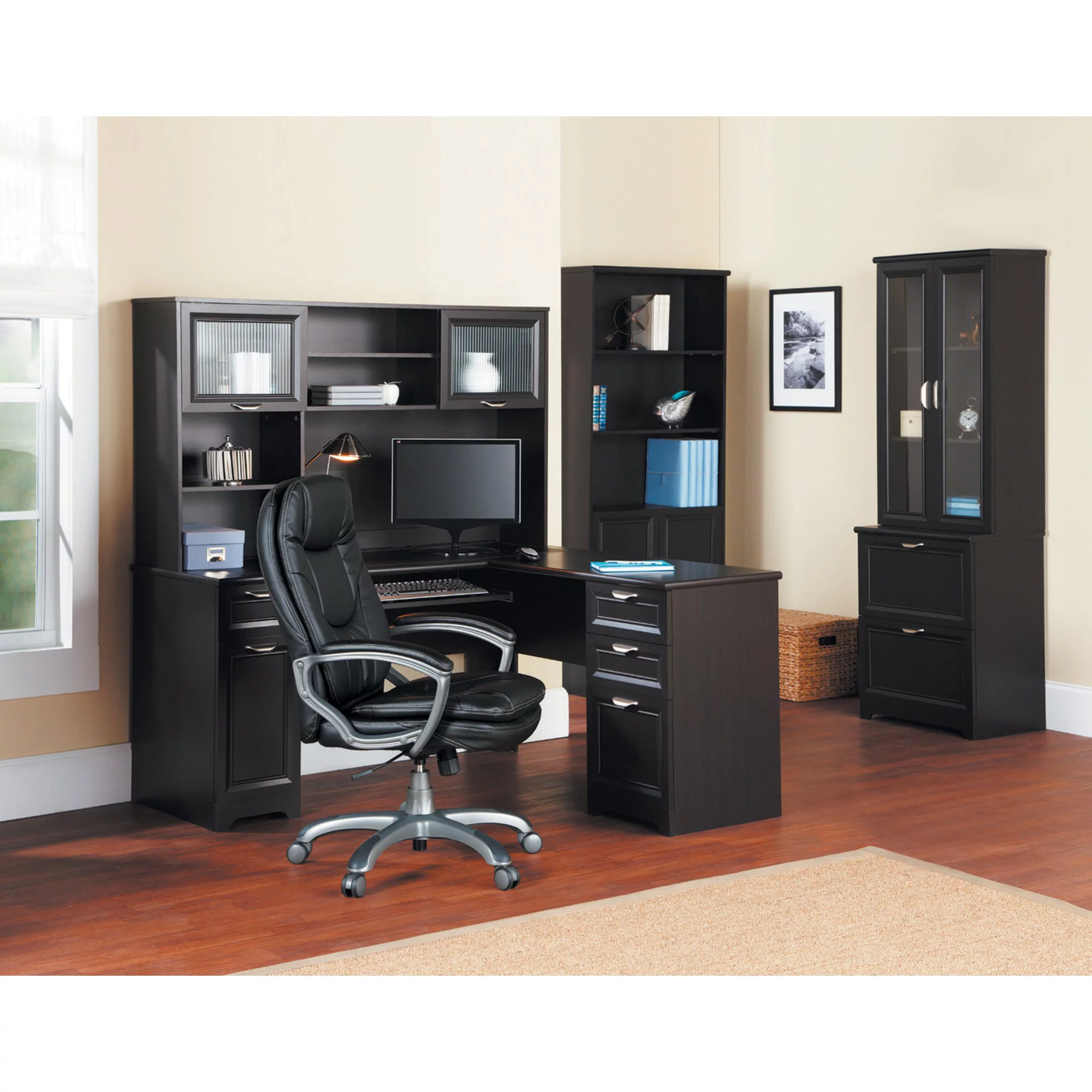 Realspace® Magellan 58"W Hutch For Corner Desk, Espresso