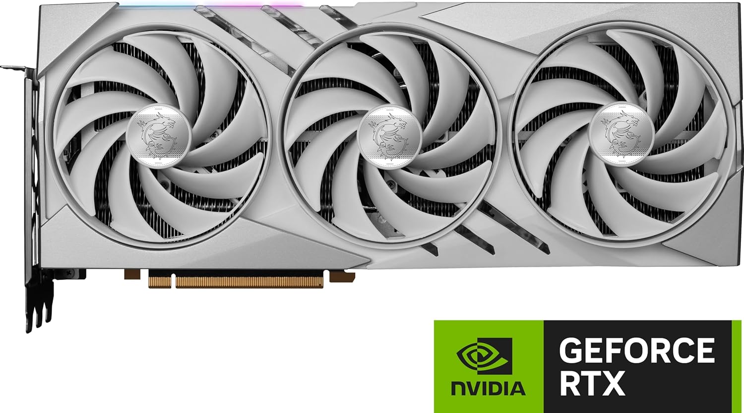 MSI Gaming GeForce RTX 4080 16GB GDRR6X 384-Bit HDMI/DP Nvlink Tri-Frozr 3 Ada Lovelace Architecture Graphics Card (RTX 4080 16GB Gaming X Slim White)