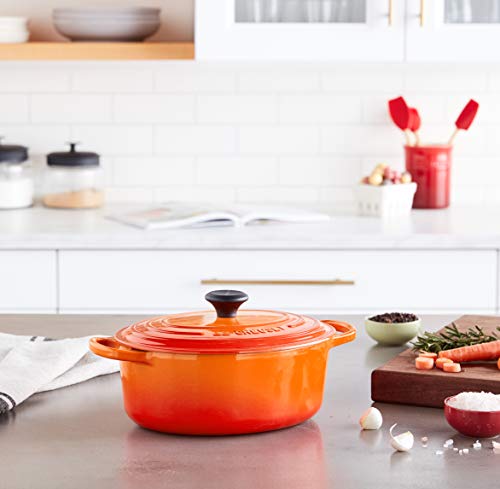Le Creuset Enameled Cast Iron Signature Oval Dutch Oven, 2.75 qt., Cerise