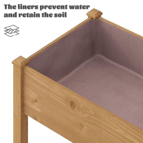 Wooden Raised Garden Bed ，Planter Box with Legs, Wooden Planter -Grow Herbs and Vegetables Outdoors &ndash; Naturally Rot-Resistant
