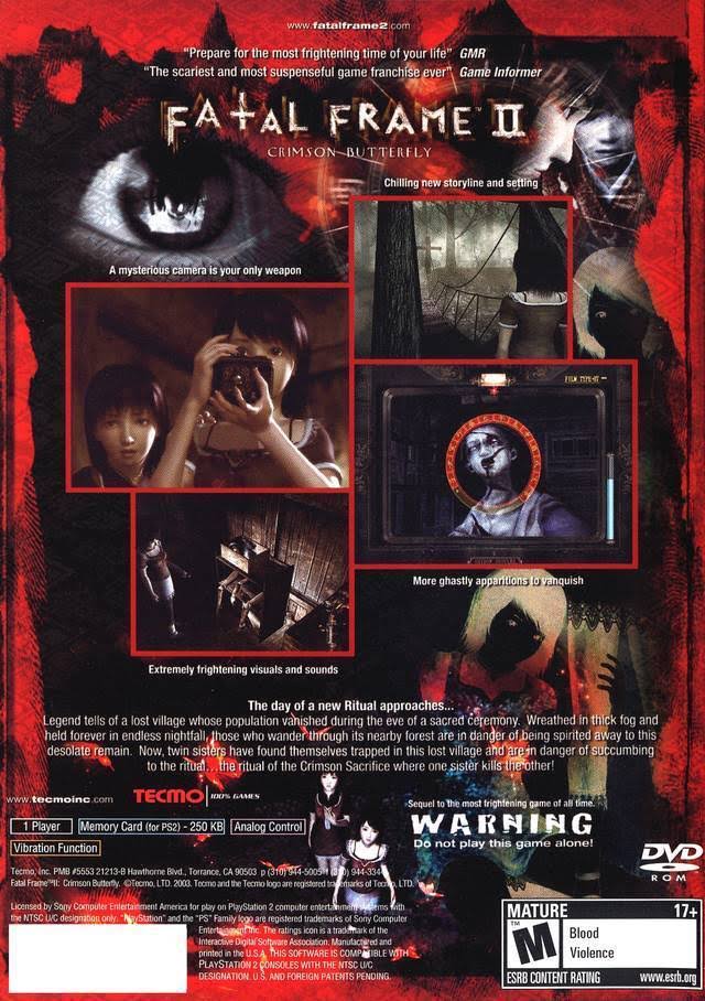 Fatal Frame II Crimson Butterfly - PlayStation 2