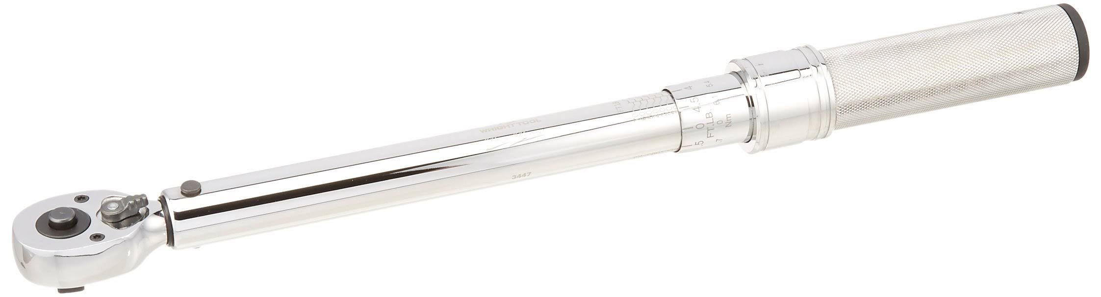 Wright Tool 3447 3/8x22 Drive Torque Wrench 5-75& lbs.