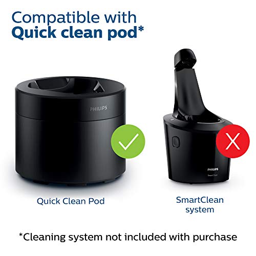 Philips Norelco Shaver Series 9000, Wet and Dry Electric Shaver, with Lift & Cut Shaving System and SenseIQ Technology, Pop-up Trimmer, Cleaning Pod