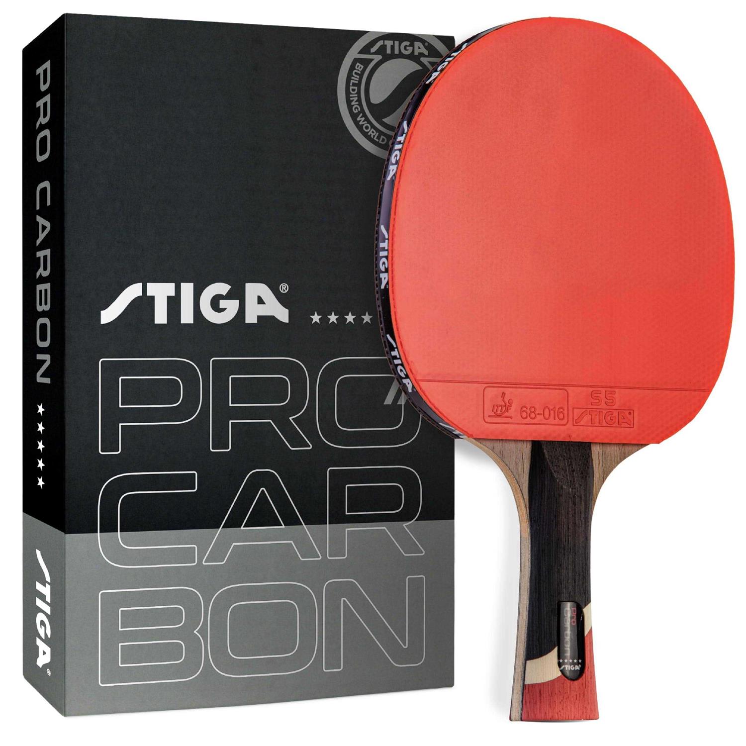 Stiga Pro Carbon Performance-Level Table Tennis Racket with Carbon Technology for Tournament Play - Sports Supplies Online Store