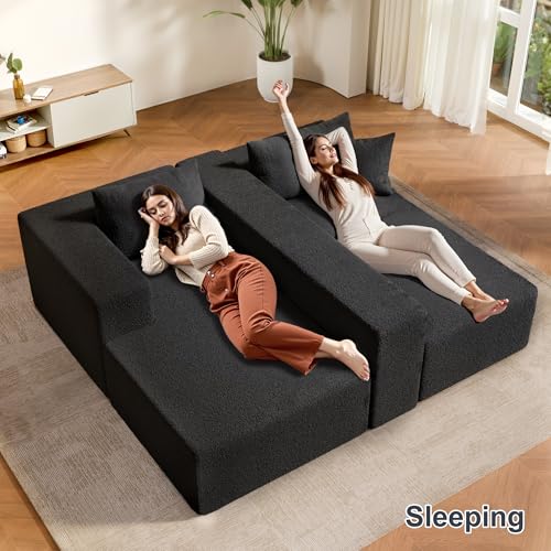 104" Sectional Couches for Living Room, Modular Sectional Sofa with Deep Seat, L-Shape Couch with Chaise, Cloud Couch for Living Room Bedroom
