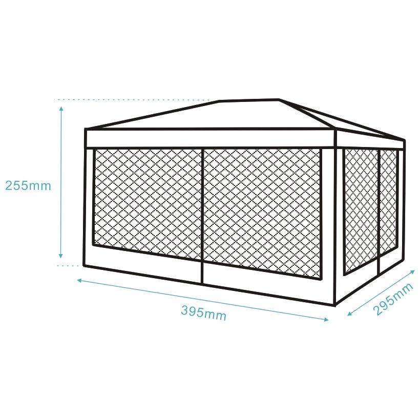 Aleko 10x13 Feet Fully Enclosed Garden Gazebo Canopy with Mesh Insect Screen - Brown