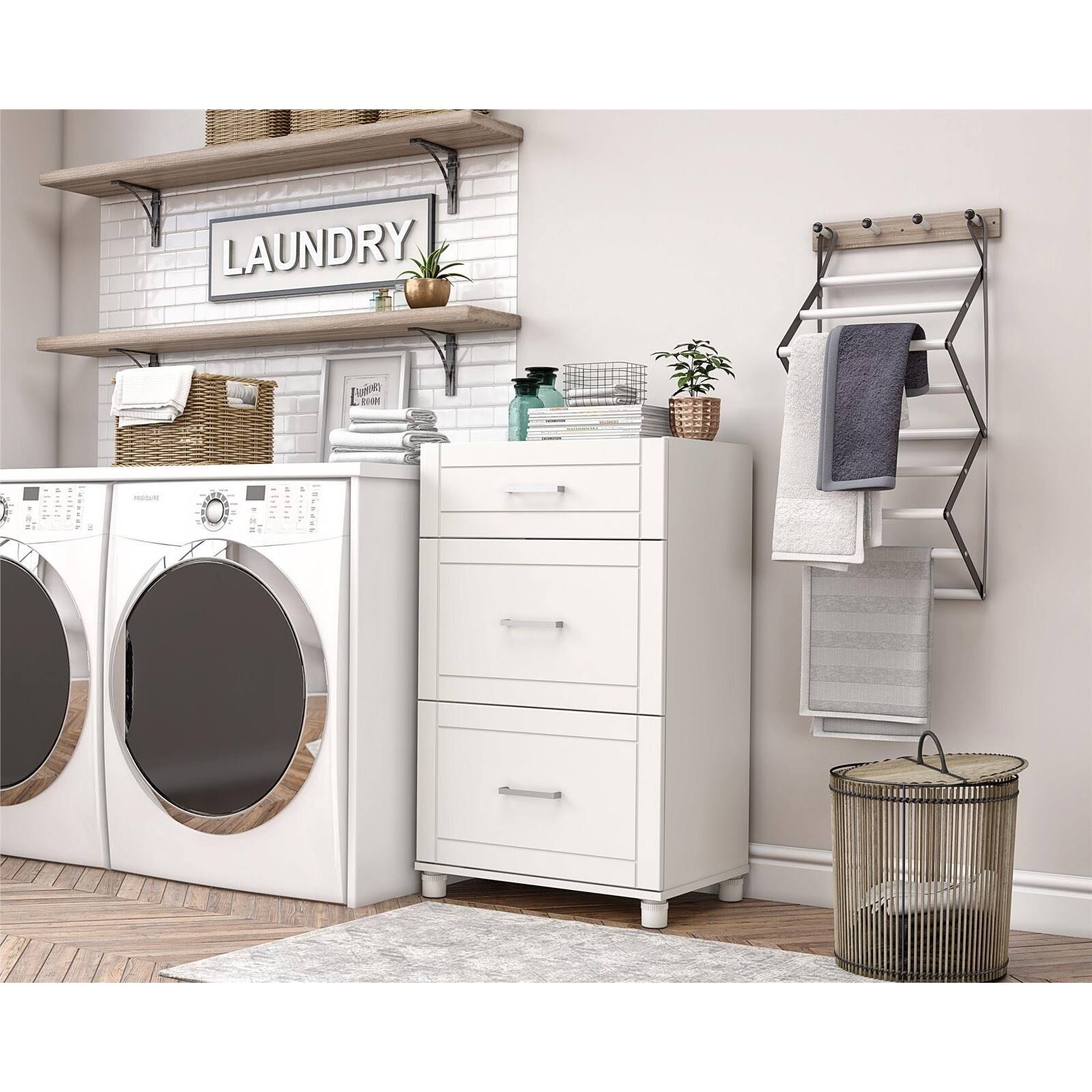 Avenue Greene Coyle 24 inch 3 Drawer Base Cabinet - White DO69996