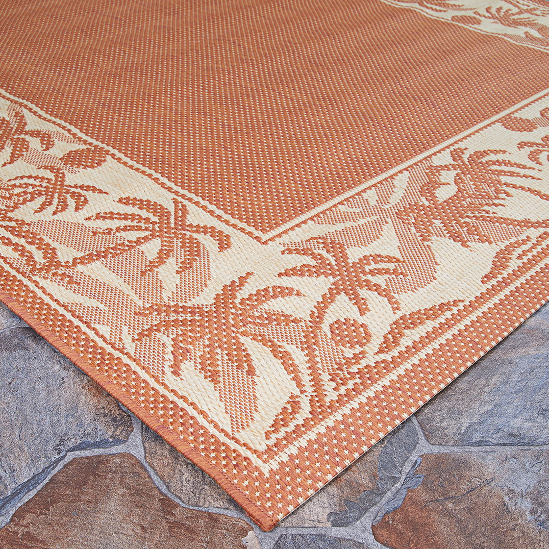 Couristan Recife Island Retreat Area Rug, 8'6" x 13', Terracotta-Natural