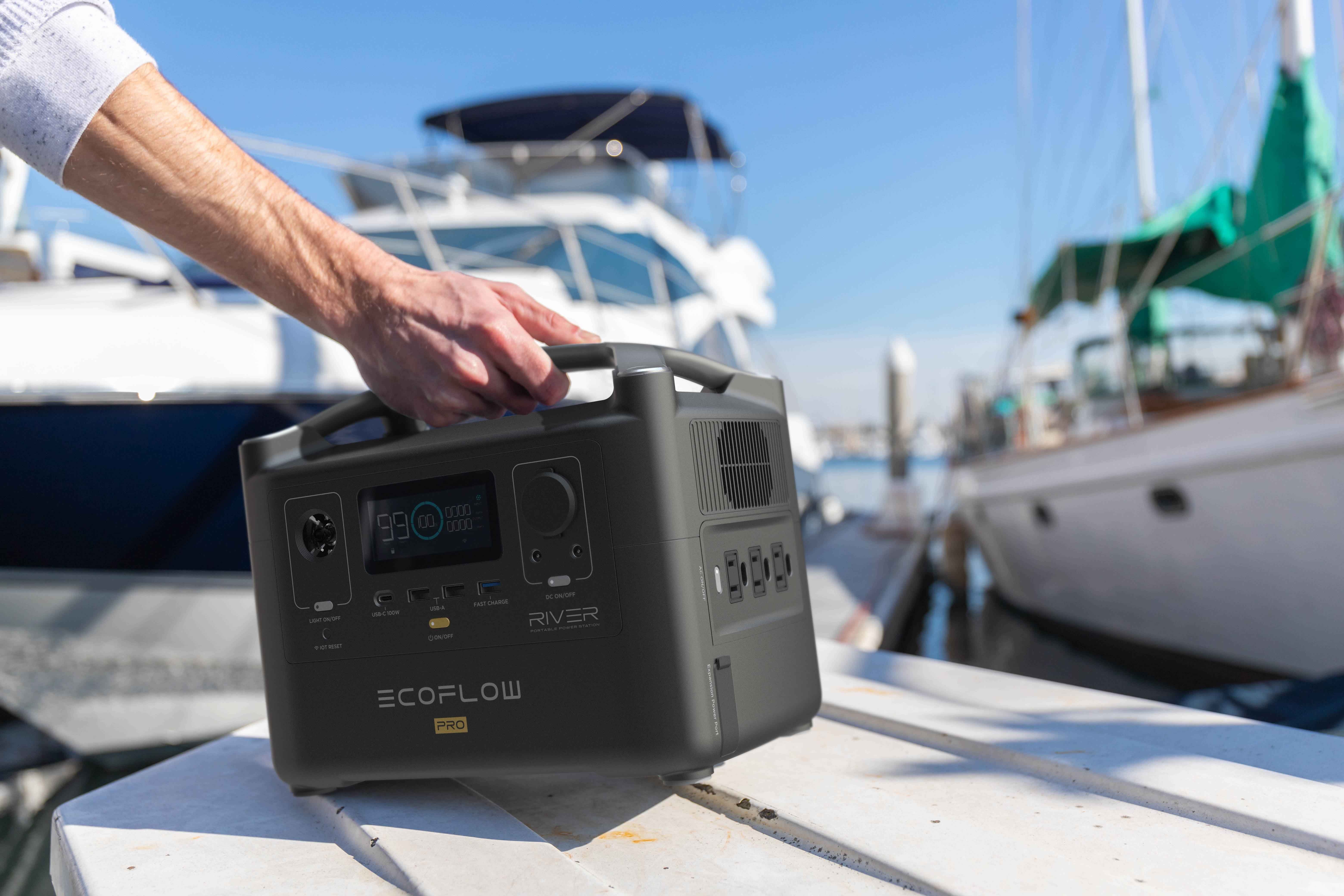 Ecoflow RIVER Pro Portable Solar Generator Power Station for Outdoor Camping,Home Use,Emergency,Used,Certified Reconditioned
