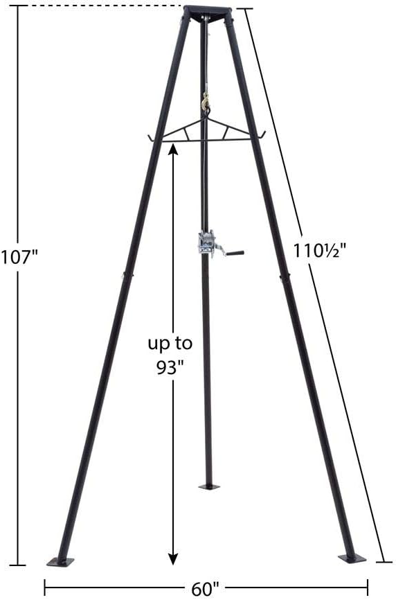 Kill Shot 500 lbs. Capacity Tripod Game Hoist with Gambrel