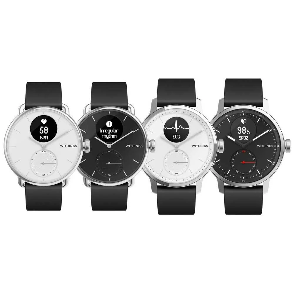 Withings - ScanWatch Smartwatch 42mm Stainless Steel - Black