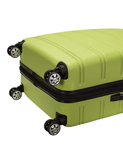 Rockland Melbourne Hardside Expandable Luggage with Spinner Wheels, 2TONEBLUE, 2 Piece (20/28)