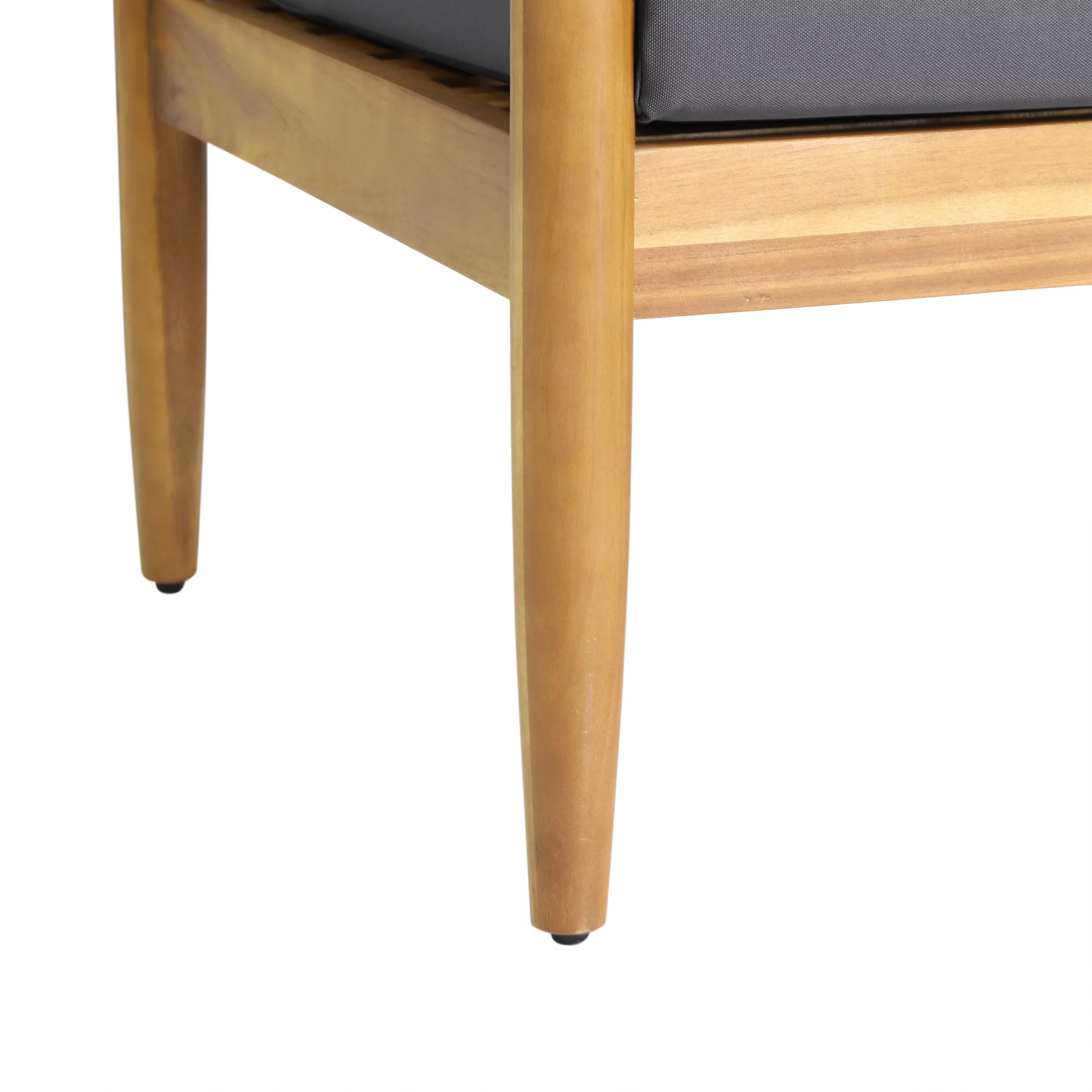Noble House Magnolia Outdoor 8 Seater Chat Set Teak and Dark Gray