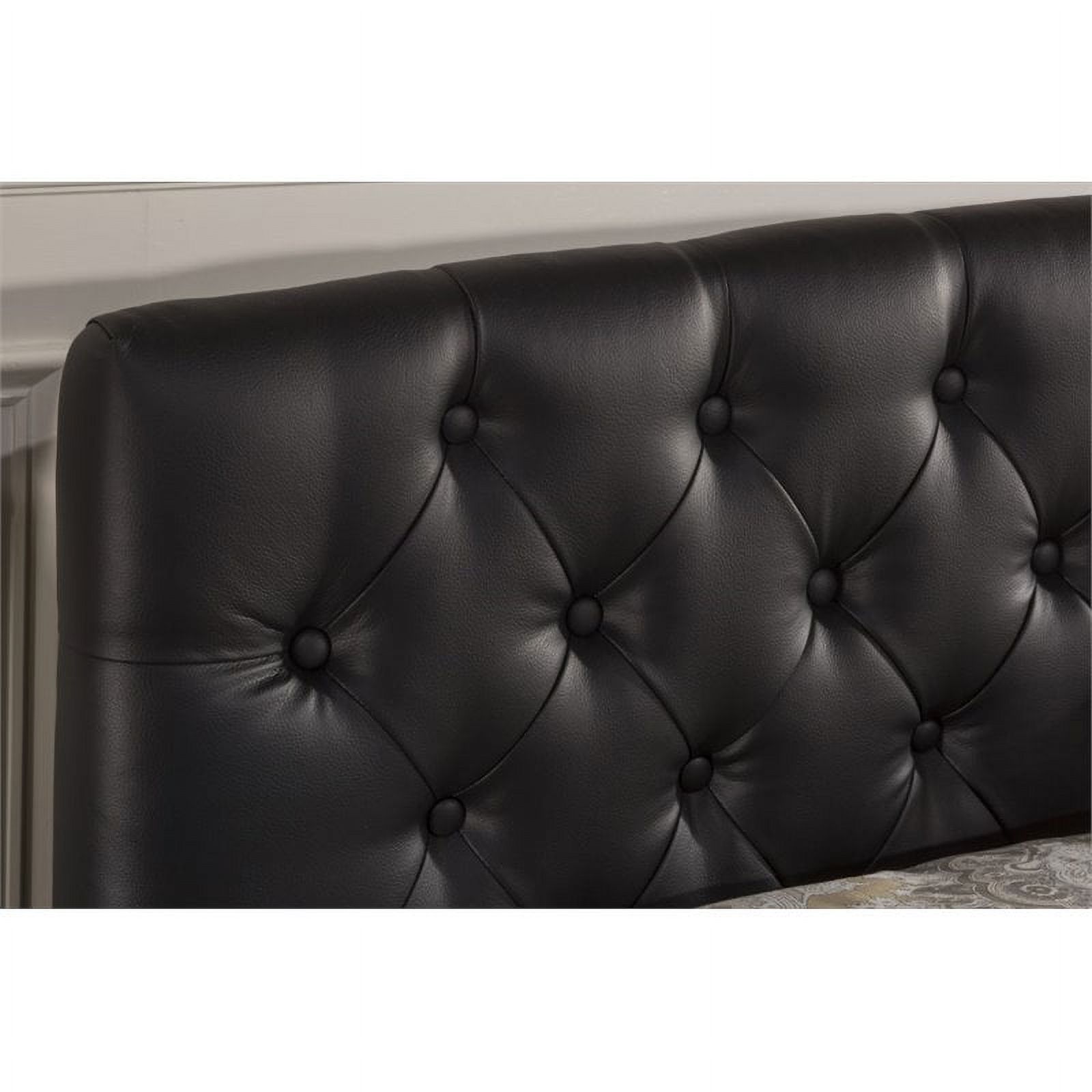 Atlin Designs Faux Leather Tufted King or California King Headboard in Black