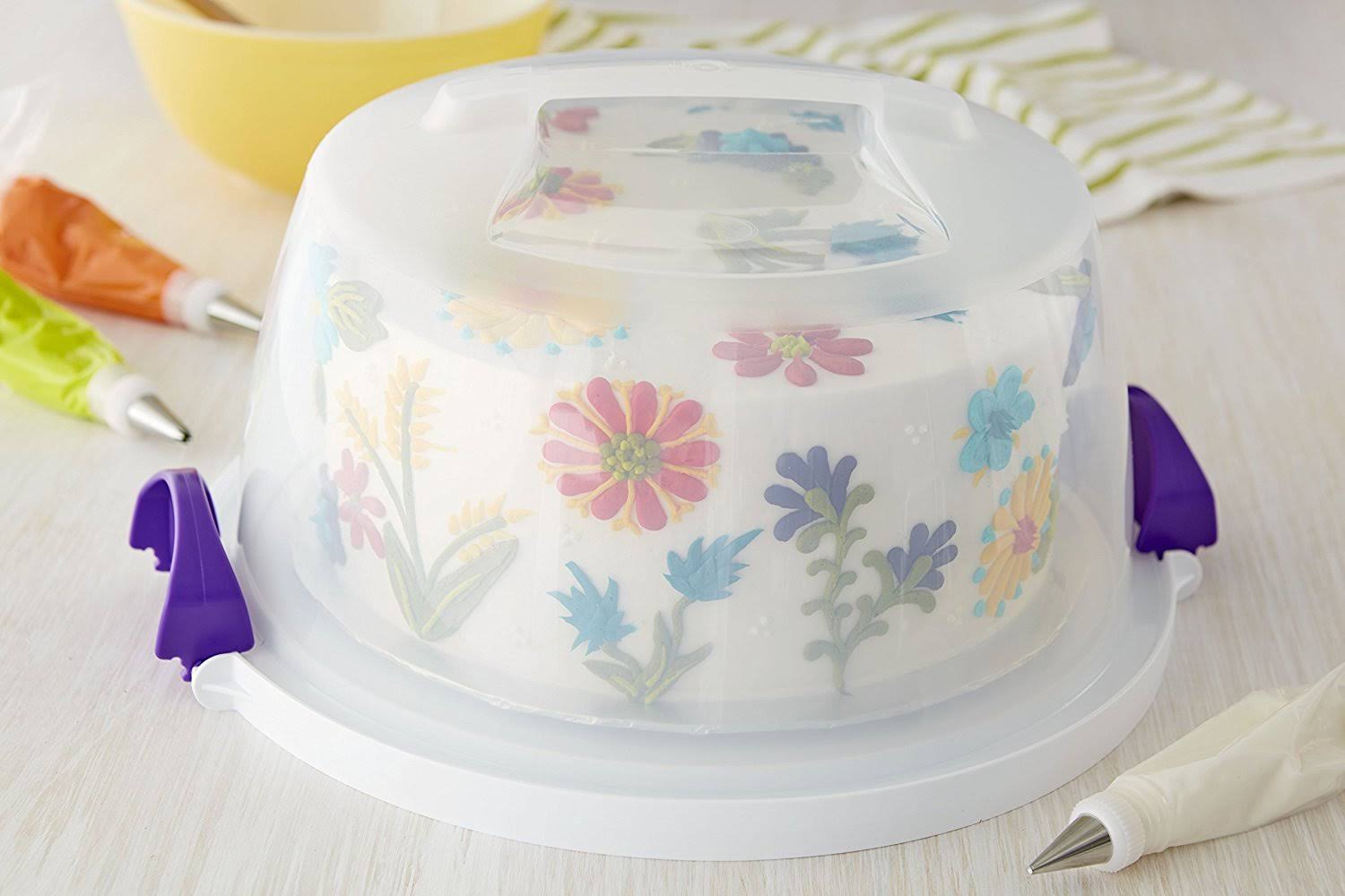Wilton Ultimate Cake Caddy, White/Purple