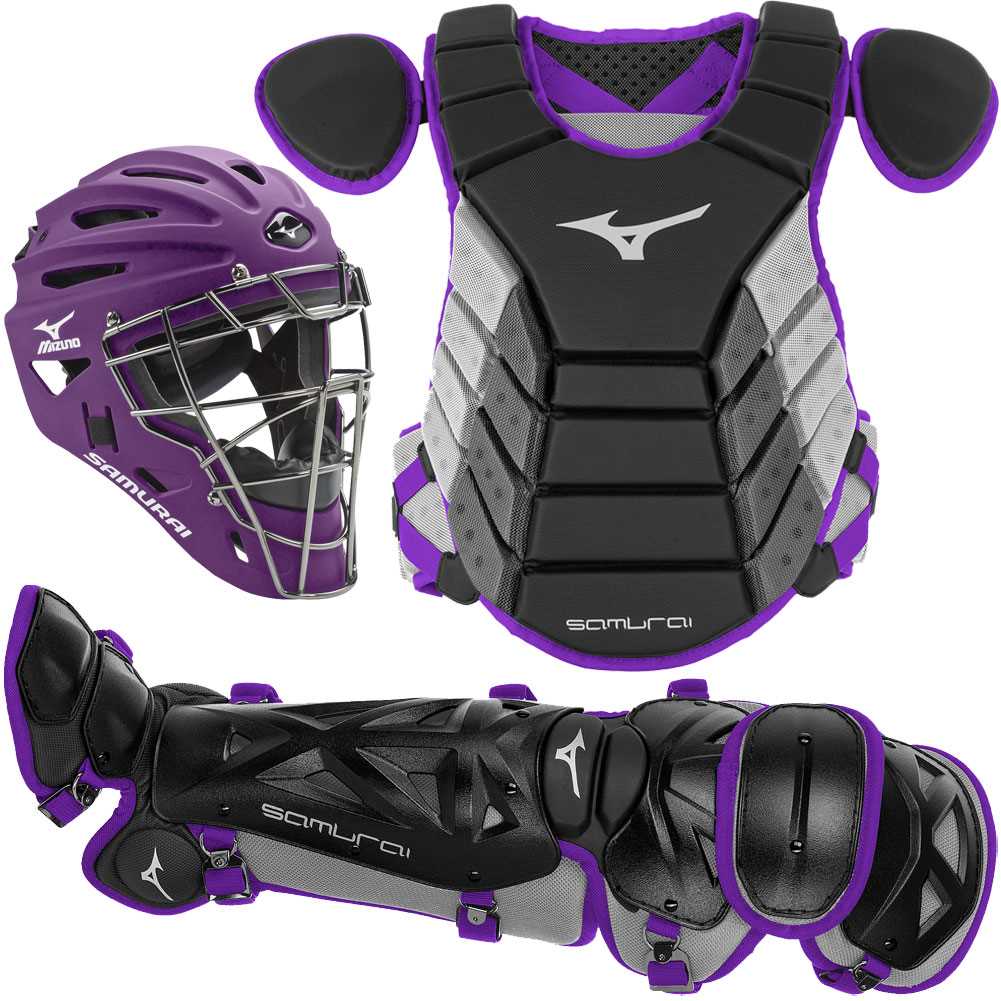 Mizuno Youth Samurai Catchers Set Black/Purple - Sports Supplies Online Store