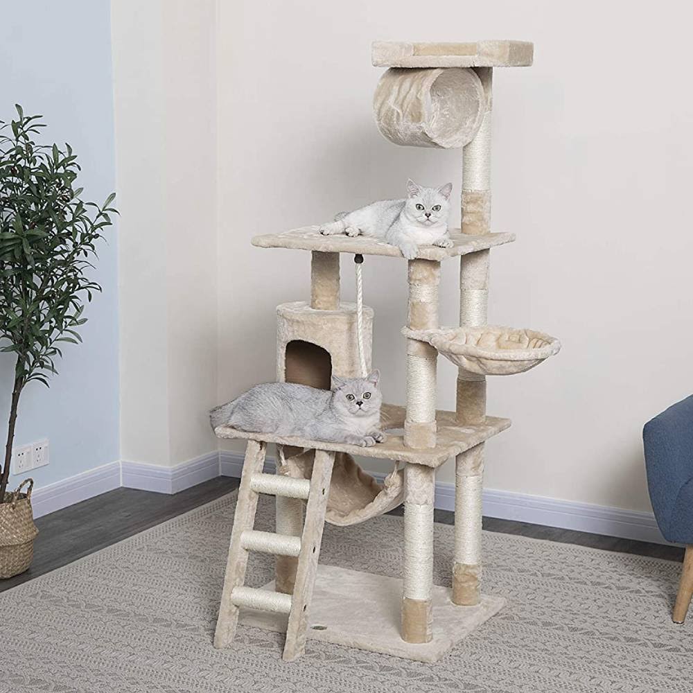 Go Pet Club Cat Tree Condo Furniture, Brown, 62x22