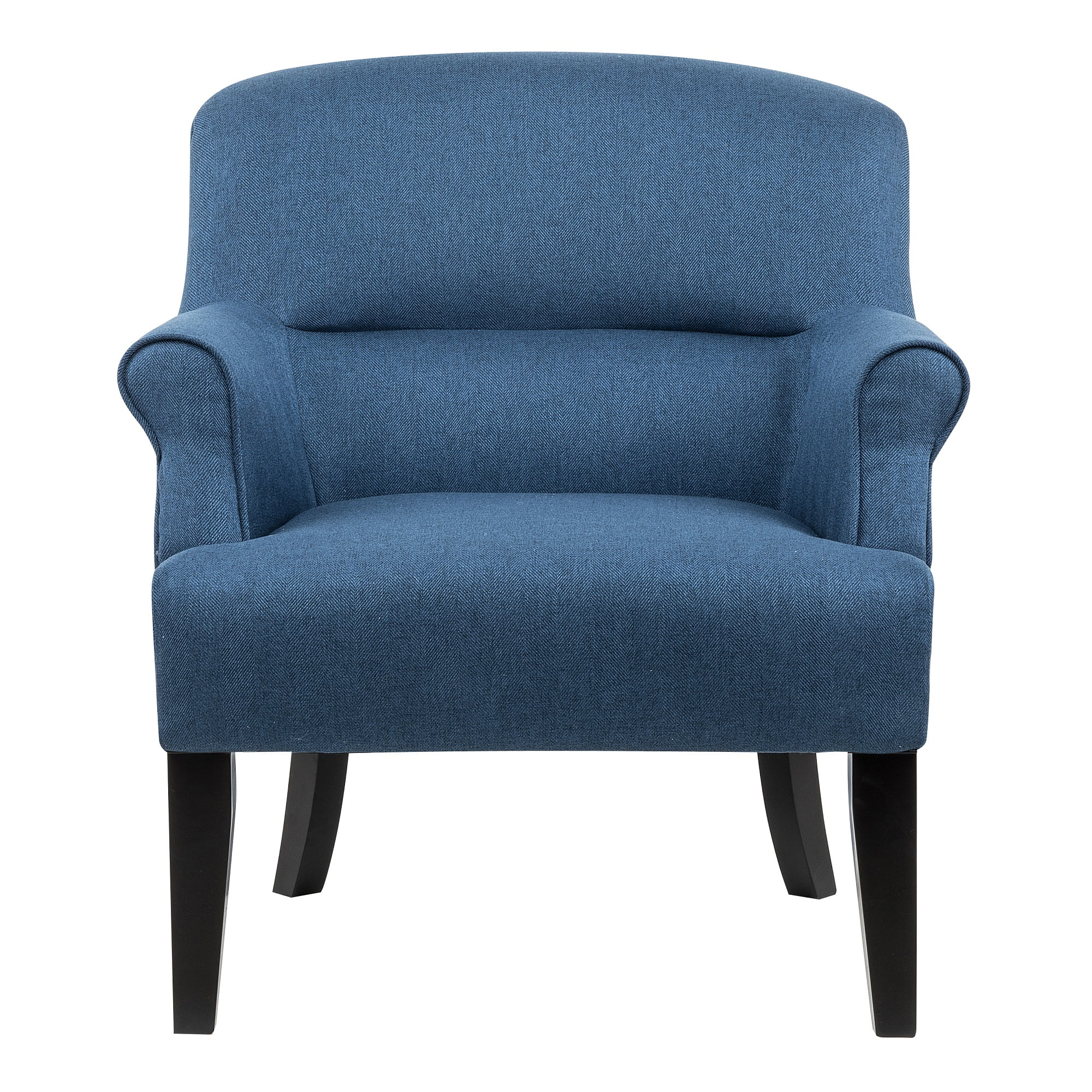 HomeFare Welt Trim Accent Arm Chair in Denim Blue