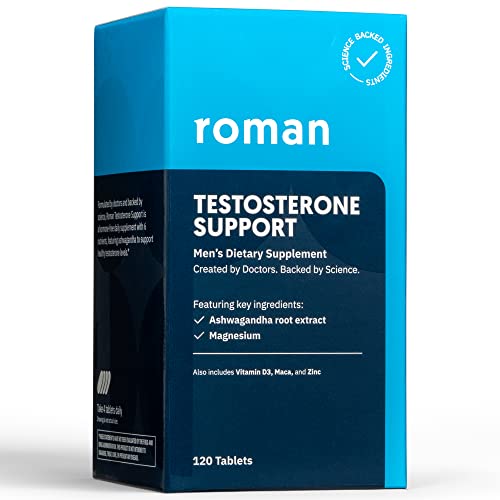 ROMAN Testosterone Support | Men's Daily Nutritional Supplement with Ashwagandha to Support Healthy T-Levels & Magnesium to Support Muscle Health |