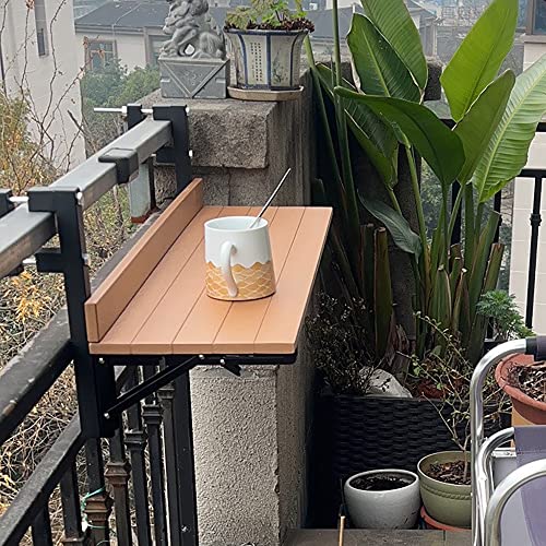 Balcony Bar Table For Railings,outdoor Bar Table,Folding Side Table,Small Folding Space Saving Serving Desk,Wall-Mounted Side Tables For Patio