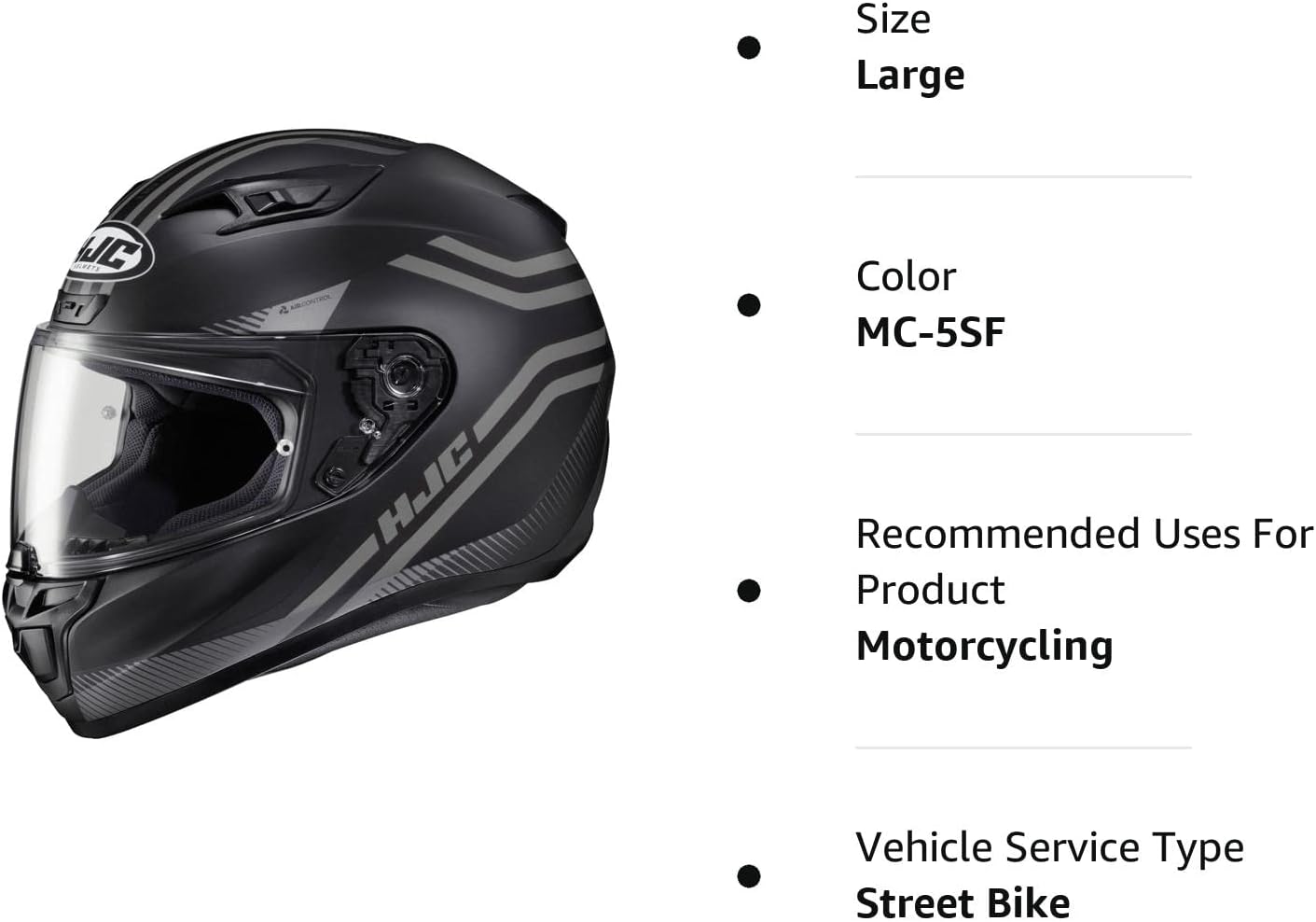 HJC i10 Strix Men's Street Motorcycle Helmet - MC-5SF / Large