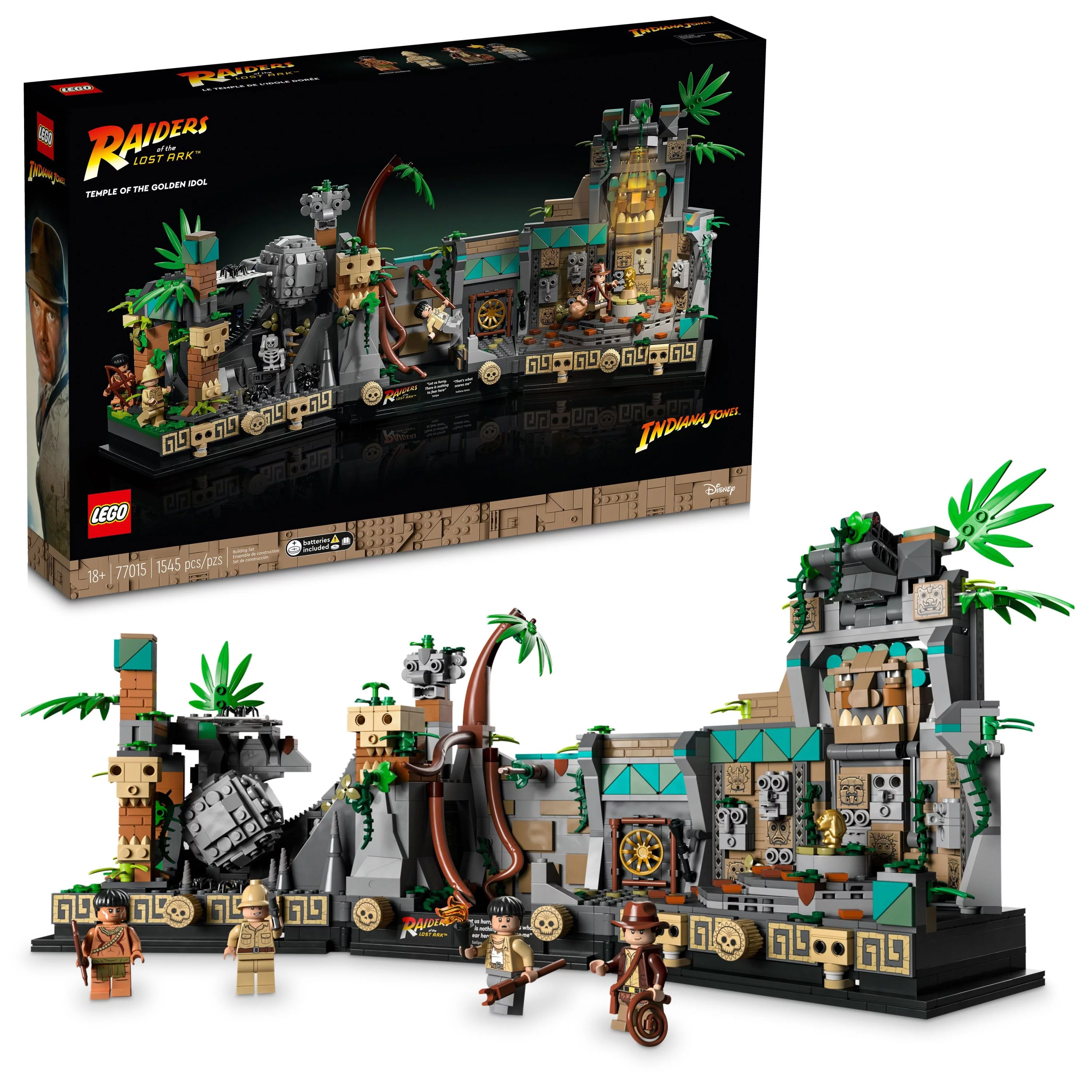 LEGO Indiana Jones Temple of the Golden Idol 77015 Building Project for Adults, Iconic Raiders of the Lost Ark Movie Scene