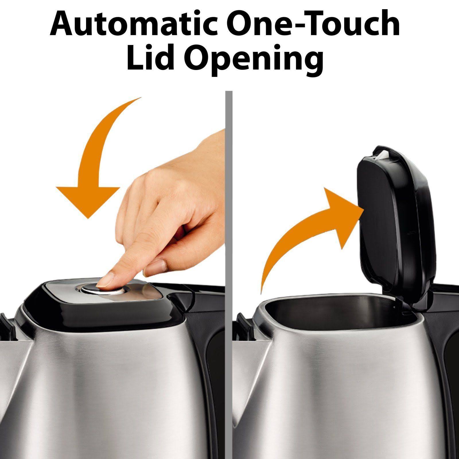 Krups BW3110 Savoy Manual Electric Kettle with Auto Shut Off and Brushed