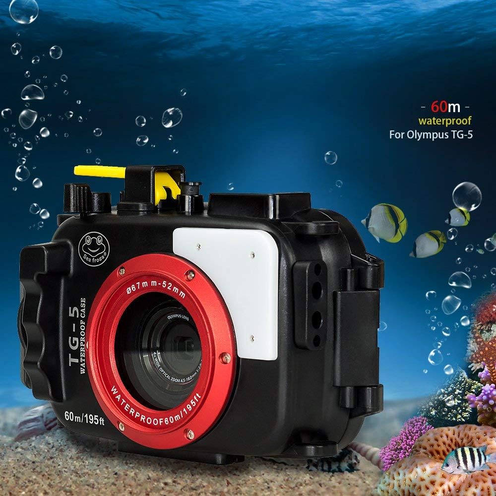 Seafrog WPC-TG5 Waterproof housing case Underwater Diving 195FT/60M Works for Olympus TG-5 Cameras