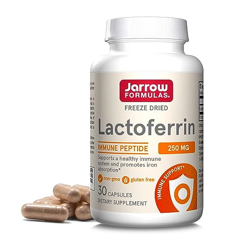 Jarrow Formulas Lactoferrin 250 mg - Immune-Supporting Glycoprotein - For Healthy Immune System Support & Iron Absorption - Freeze Dried