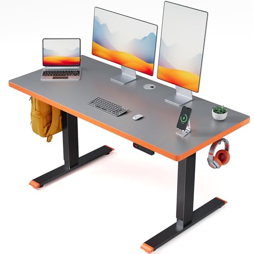 SIAGO Electric Standing Desk Adjustable - 48 x 24 Inch Sit Stand up Desk with Cable Management - 3 Memory Preset Adjustable Height Table