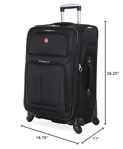 SwissGear Sion Softside Expandable Roller Luggage, Teal, 3 Piece Set (21/25/29)