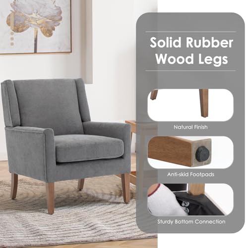 COLAMY Modern Wingback Living Room Chair, Upholstered Fabric Accent Armchair