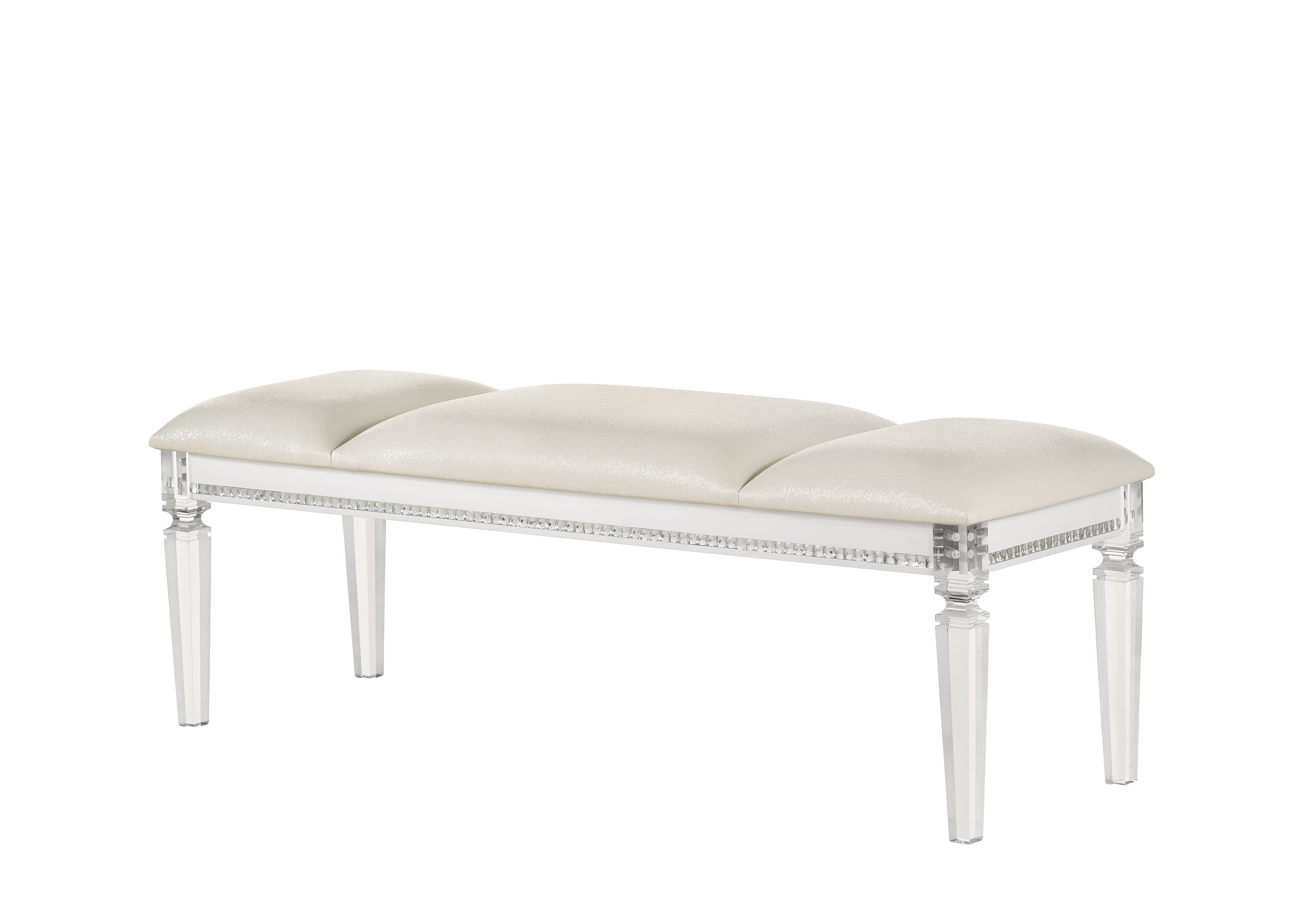 Acme Furniture Sadie Pearl White Bench