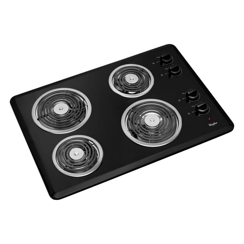 30 in. Coil Electric Cooktop in Black with 4 Elements