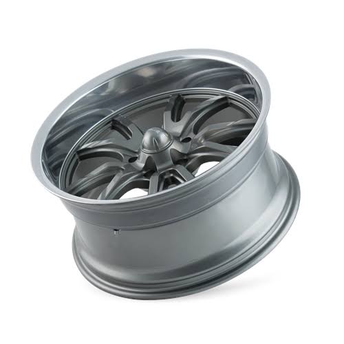 The Wheel Group 650-5865G Ridler 650 Series Grey w/Polished Lip Wheel Size: 15x22 x 8x22