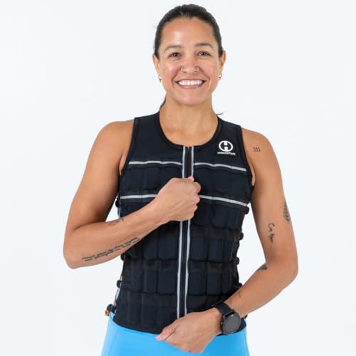 Hyperwear Hyper Vest ELITE Fully Adjustable Weight Vest - Stretch CORDURA® Fabric Zipper Thin Steel Weights - Weighted Vests for Running, Strength