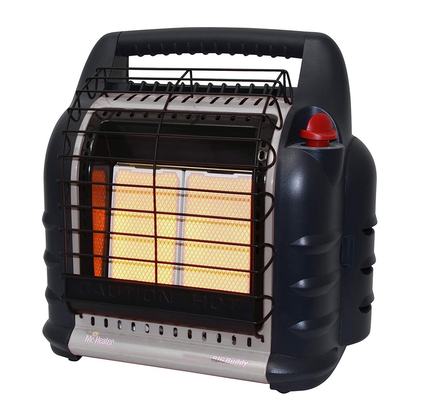 Pre-Owned Mr. Heater 18000 BTU Hunting Big Buddy Portable Propane Gas Heater, Grey (Good)