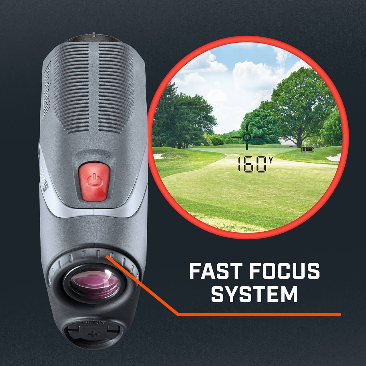 Bushnell Tour V5 Laser Golf Rangefinder w/ Brush, Divot Repair and Pick-Up Tool