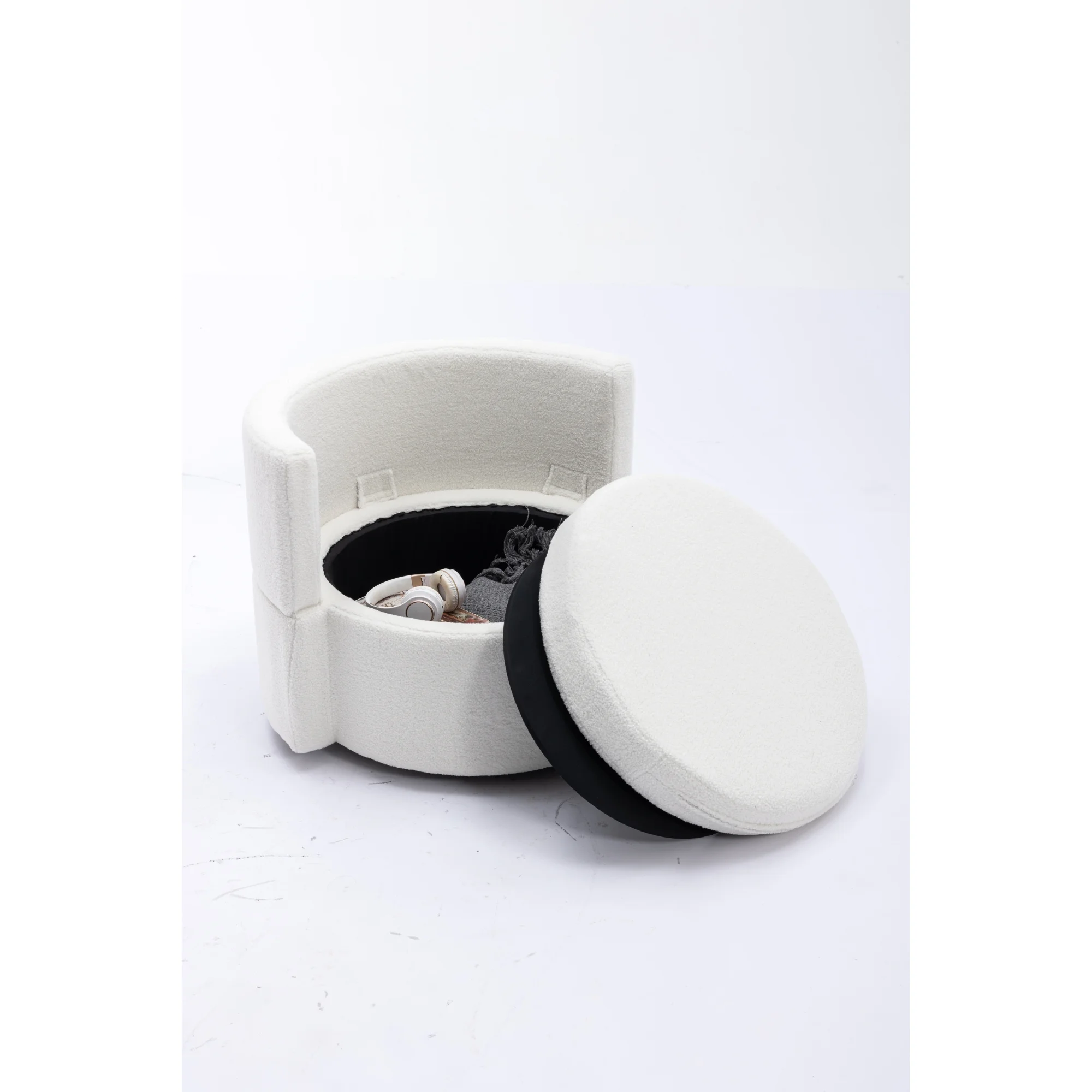 Swivel And Storage Chair For Living Room,Ivory