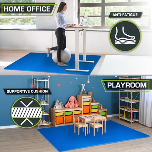 ProsourceFit Extra Thick Puzzle Exercise Mat , EVA Foam Interlocking Tiles for Protective, Cushioned Workout Flooring for Home and Gym Equipment
