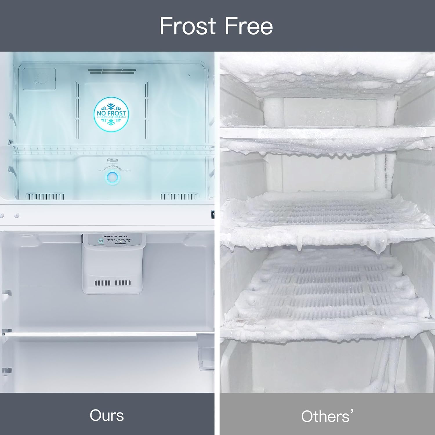 30“ Top Freezer Refrigerator with 17.6 Cu. Ft.Capacity, Adjustable Thermostat Control
