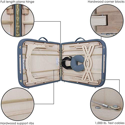 EARTHLITE Premium Portable Massage Table Package SPIRIT - Spa-Level Comfort, Deluxe Cushioning incl. Flex-Rest Face Cradle & Strata Face Pillow