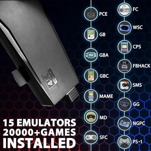 Upgrade Wireless Retro Game Console Stick, ZeroStory Retro Video Game Console Stick Built in 20000+ Games with 15 Emulators