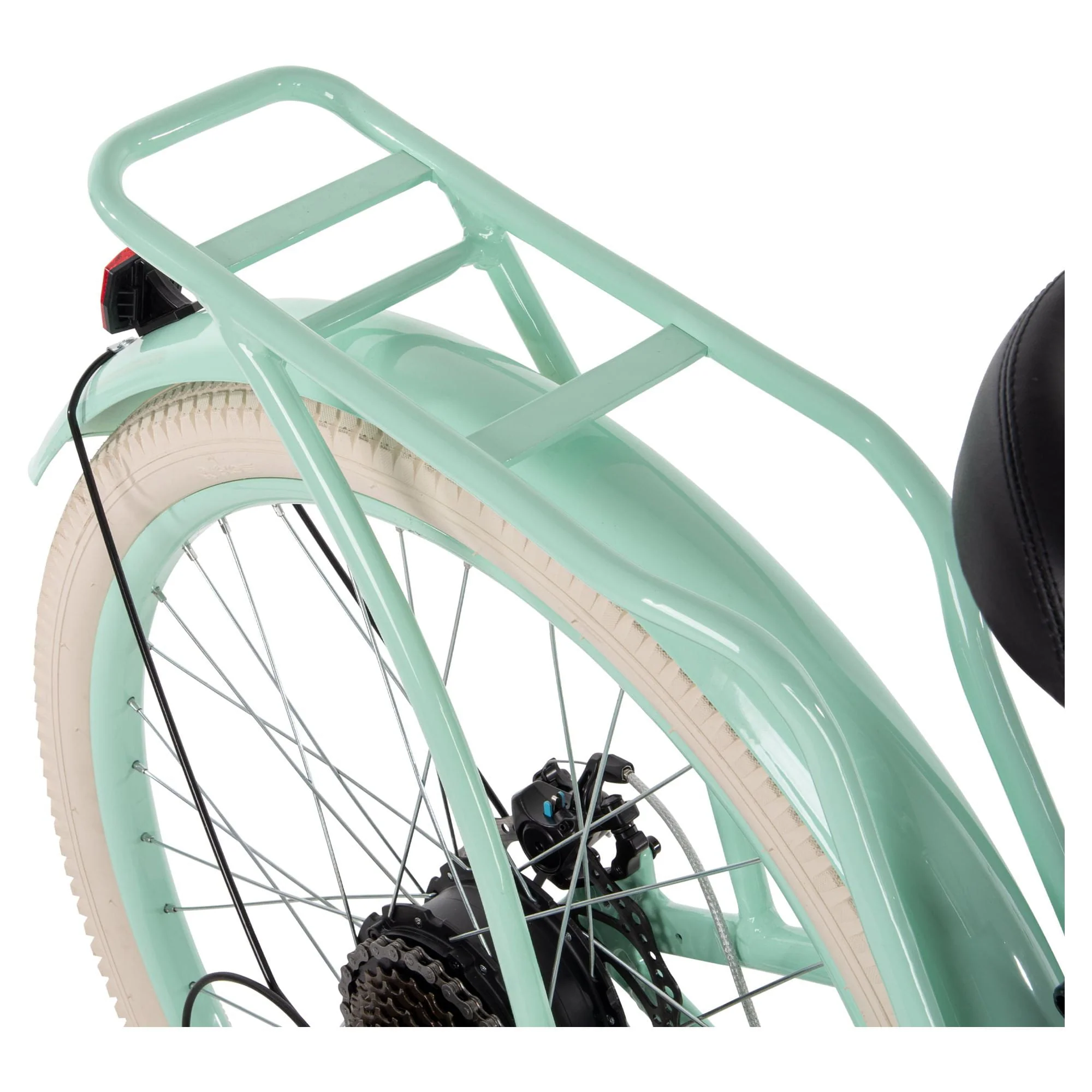 Huffy Nel Lusso 26-in 7-Spd Electric Cruiser Bike with Throttle, Ages 14+ Years,  Mint Green,  36V, 350W