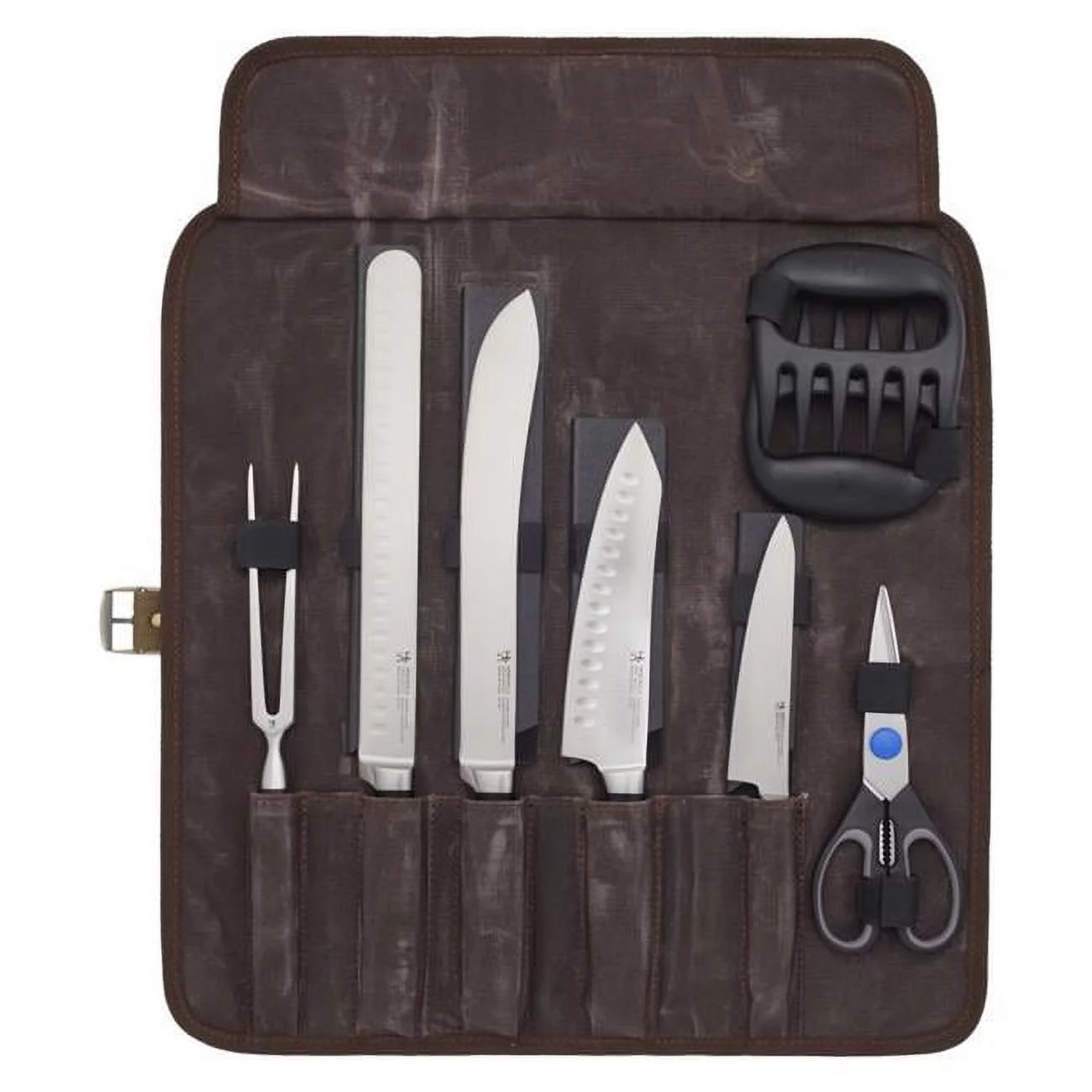 Henckels  Stainless Steel Chefs Knife Set, Satin Brown - 9 Piece